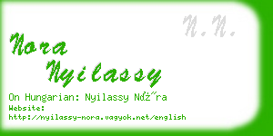 nora nyilassy business card